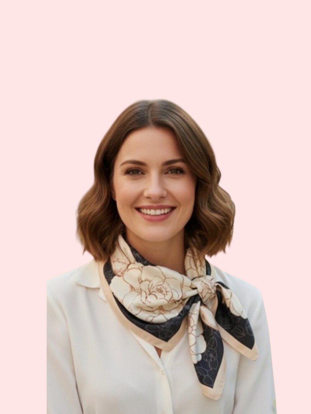 Blossom Black Satin Scarf - Picture 1 of 7